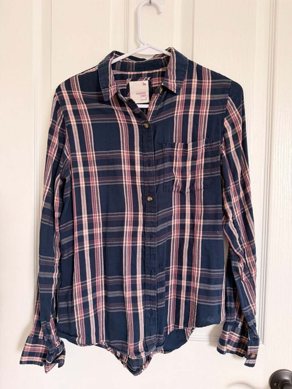 So Favorite Shirt Plaid Button Down Shirt Size S